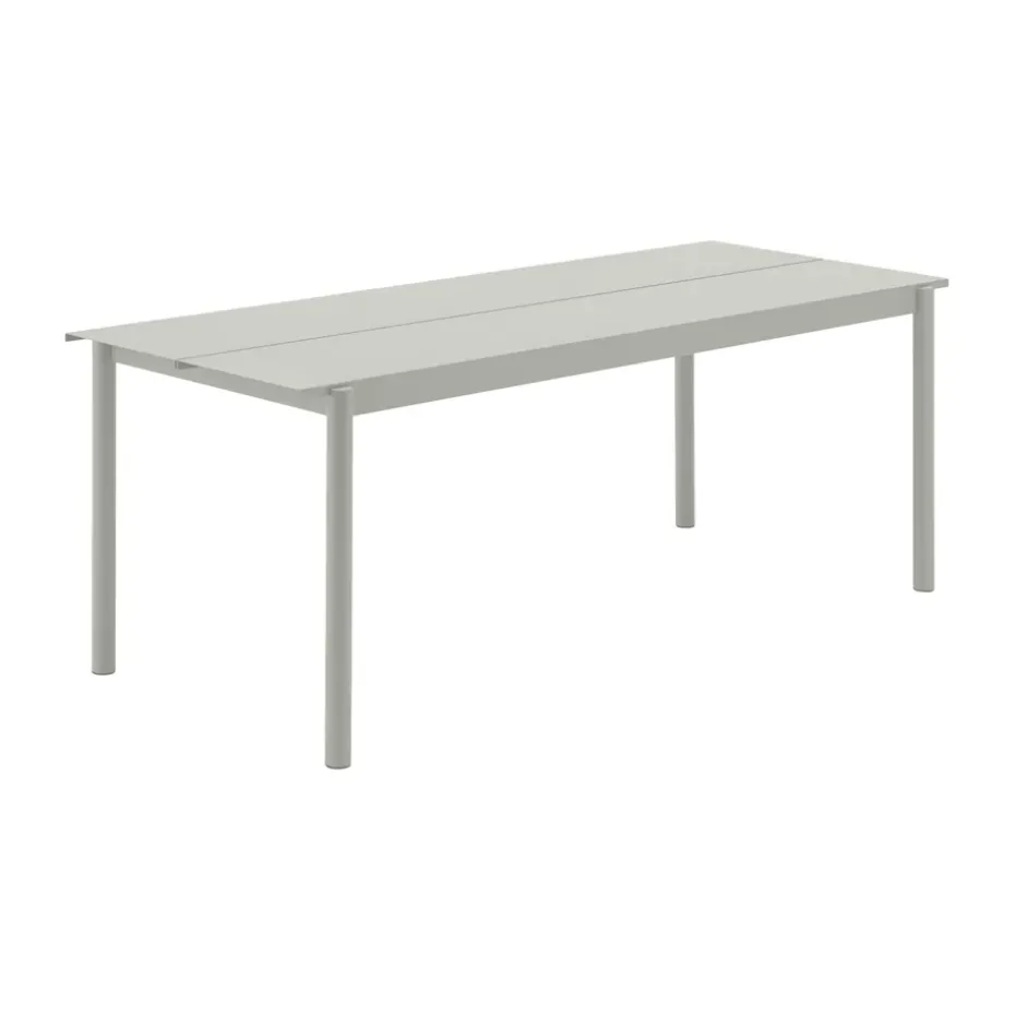 Table en acier Linear steel table 200 cm, Grey