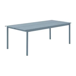 Table en acier Linear steel table 200 cm, Pale blue