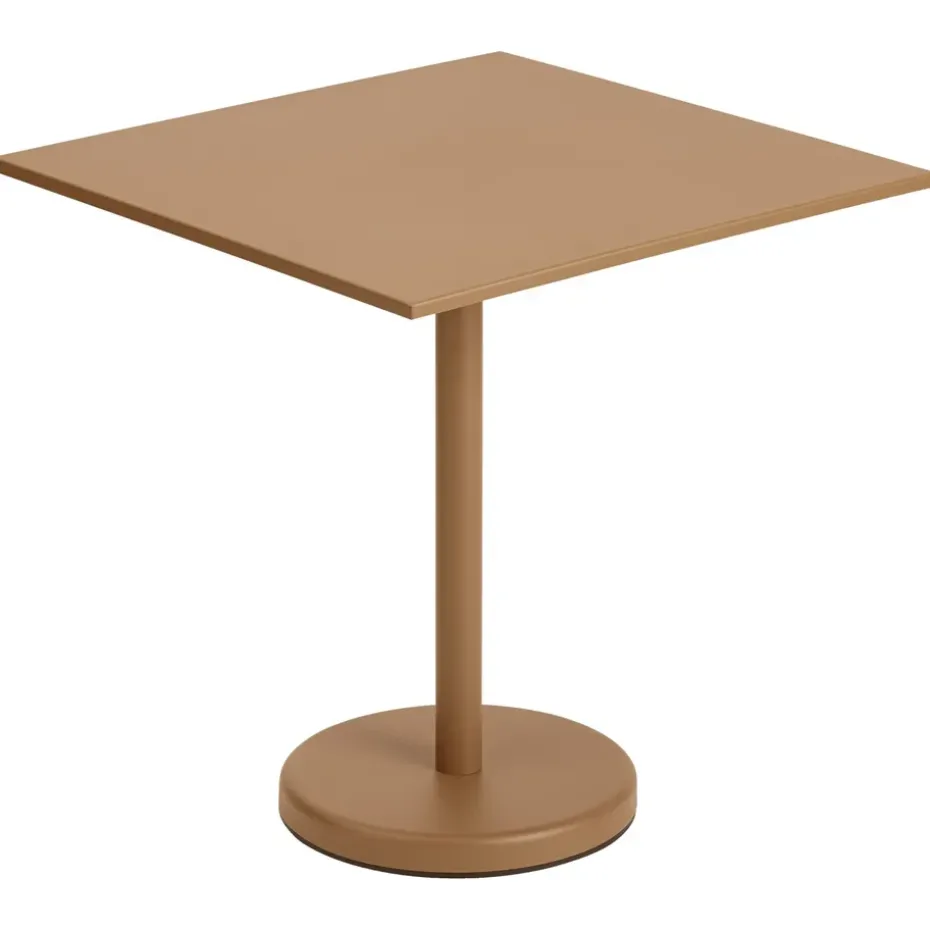 Table en acier Linear 70x70, Burnt orange