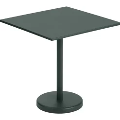 Table en acier Linear 70x70, Dark green