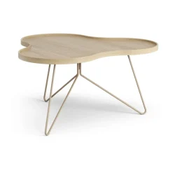 Table Flower mono 84x90 cm, H45 Chêne laqué-nutmeg RAL1019