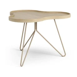 Table Flower mono 62x66 cm, H45 Chêne laqué-nutmeg RAL1019