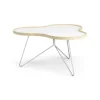Table Flower 84x90 cm, H45 cm bouleau laqué