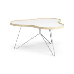 Table Flower 84x90 cm, H45 cm bouleau laqué