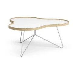 Table Flower 84x90 cm, H39 cm chêne laqué