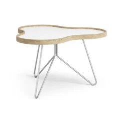 Table Flower 62x66 cm, H39 cm chêne laqué