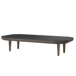 Table Fly SC5, chêne huilé fumé + marbre noir