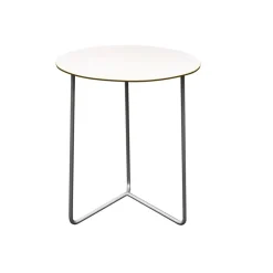 Table High Tech, Blanc-structure en acier avec galvanisation à chaud, Ø60 cm