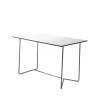 Table High Tech rectangulaire, Blanc-structure en acier avec galvanisation à chaud