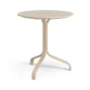 Table Lamino 49 cm, chêne pigmenté blanc