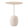 Table Lato LN8, Lacquered oak-Crema diva marble