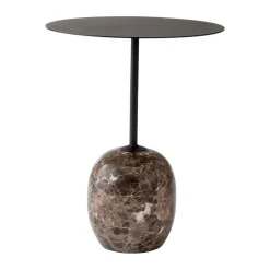 Table Lato LN8, Warm black-Emparador marble