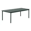 Table Linear steel table 220x90 cm, Dark green (RAL 6012)