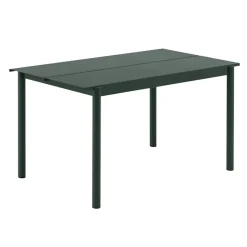 Table Linear steel table 140x75 cm, Dark green