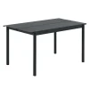 Table Linear steel table 140x75 cm, Black