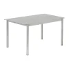 Table Linear steel table 140x75 cm, Warm galvanized steel