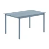 Table Linear steel table 140x75 cm, Pale blue