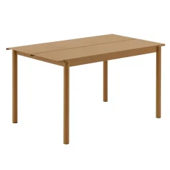 Table Linear steel table 140x75 cm, Burnt orange