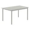 Table Linear steel table 140x75 cm, Grey (RAL 7044)