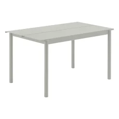Table Linear steel table 140x75 cm, Grey (RAL 7044)