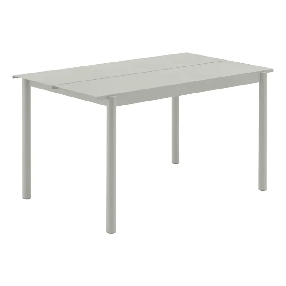 Table Linear steel table 140x75 cm, Grey (RAL 7044)