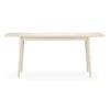 Table Miss Holly 175x100 + 2 rallonges 2x50 cm, bouleau huilé blanc