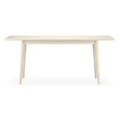 Table Miss Holly 175x100 + 2 rallonges 2x50 cm, bouleau huilé blanc
