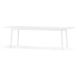 Table Miss Holly 235x100 + 2 rallonges 2x50 cm, Bouleau blanc 21