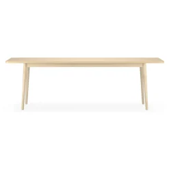 Table Miss Holly 235x82 + 2 rallonges 2x50 cm, Bouleau huilé naturel