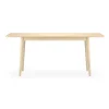 Table Miss Holly 175x82 + 2 rallonges 2x50 cm, Bouleau huilé naturel