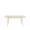 Table Miss Holly 175x100 cm, bouleau laqué mat clair, 1 rallonge