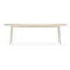 Table Miss Holly 235x100 cm, Bouleau huilé blanc, 1 rallonge