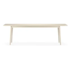 Table Miss Holly 235x100 cm, Bouleau huilé blanc, 1 rallonge