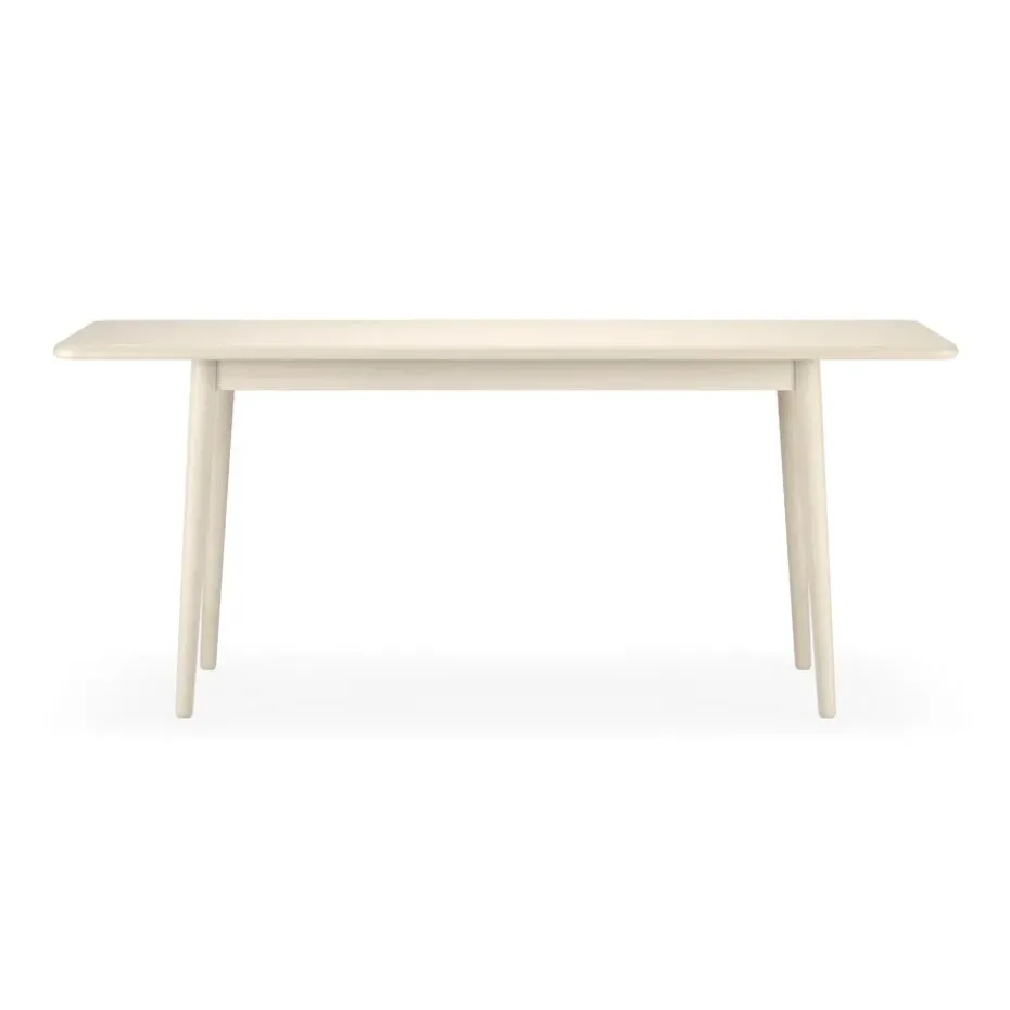Table Miss Holly 175x82 cm, bouleau huilé blanc, pas séparable