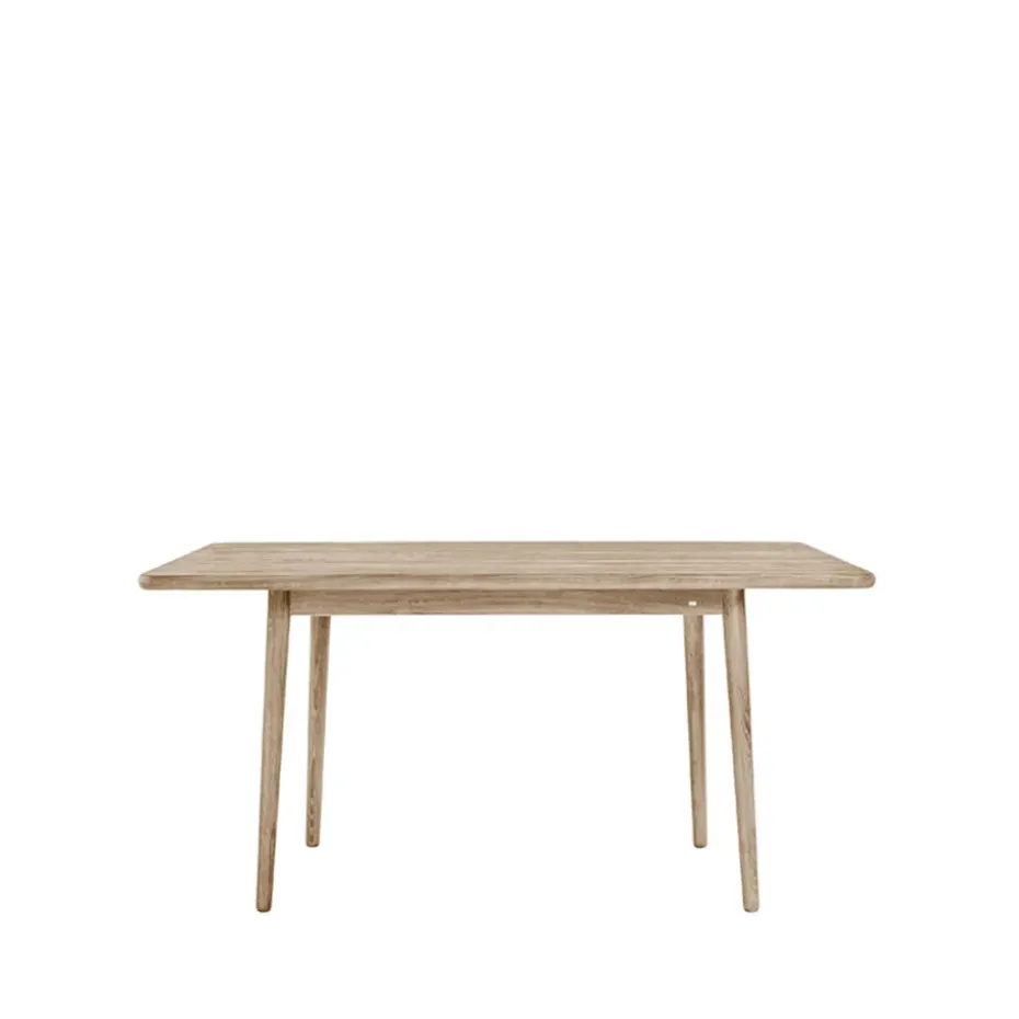 Table Miss Holly 175x100 cm, chêne laqué mat clair, 1 rallonge