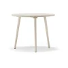 Table Miss Tailor Ø90 cm, Bouleau laqué mat clair-plateau fixe