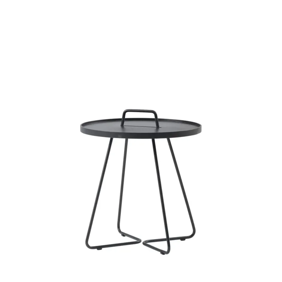 Table On the Move Ø37 cm, Black