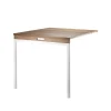 Table pliante String, Noyer-pieds en métal blanc