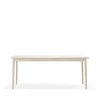 Table Prima Vista, bouleau laqué mat clair, 120 cm, 1 rallonge