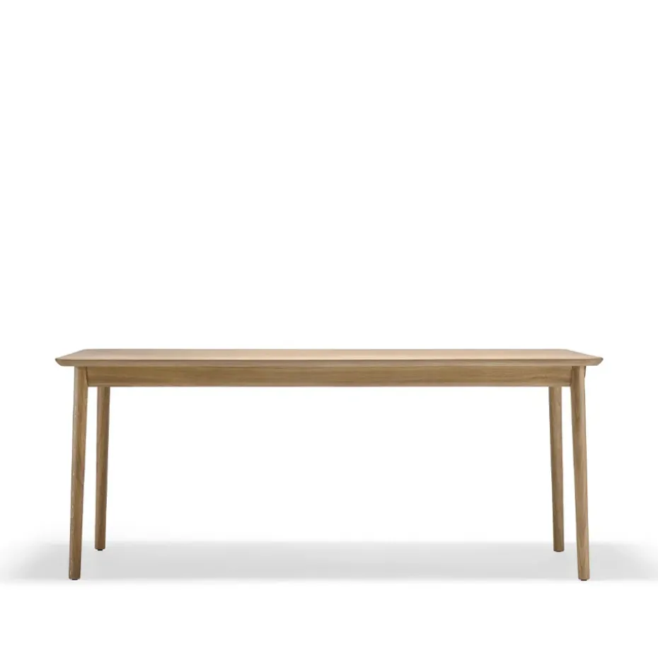 Table Prima Vista, chêne huilé naturel-180 cm-1 rallonge