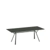 Table Radice Quadra, metallic grey, 90x200 cm