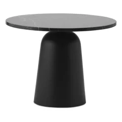 Table réglable Turn Ø55 cm, Marbre noir