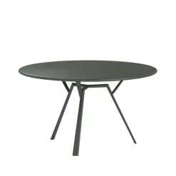 Table ronde Radice Quadra, metallic grey