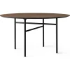 Table ronde Snaregade, Chêne teinté noir-foncé, Ø138 cm