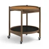 Table roulante Bølling Tray Table model 50, clay, structure en chêne huilé fumé