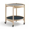Table roulante Bølling Tray Table model 50, water, structure en hêtre huilé
