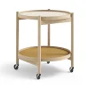 Table roulante Bølling Tray Table model 50, sunny, structure en chêne non traité