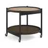 Table roulante Bølling Tray Table model 60, earth, structure en chêne laqué noir