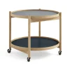 Table roulante Bølling Tray Table model 60, water, structure en chêne huilé