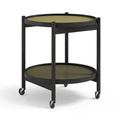 Table roulante Bølling Tray Table model 50, leaf, structure en chêne laqué noir